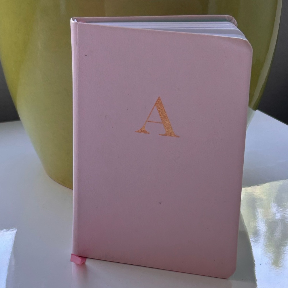 Eccolo Pink Journal with Gold Letter ‘A’